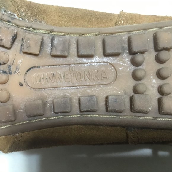 Minnetonka Brown Leather Fringe Boho Hippie Lace Up Tassel Ankle Bootie Women 8 - Picture 10 of 10